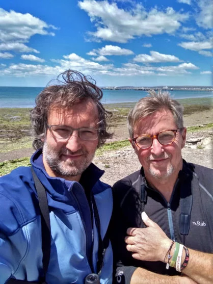 Roger Morgan-Grenville birding in coastal areas near Puerto Madryn, Patagonia