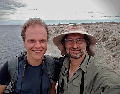 Dennis Huiberts on a birdwatching trip near Puerto Madryn, Patagonia