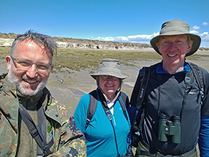 Birding with Kay and Steve Kent near Puerto Madryn, Chubut, Patagonia Argentina, South America.